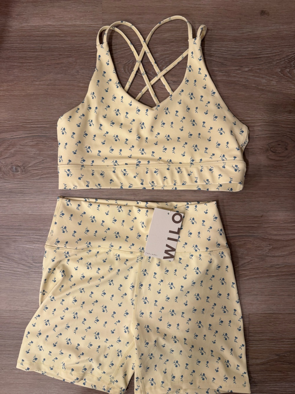 WILO Yellow Floral Athletic Set